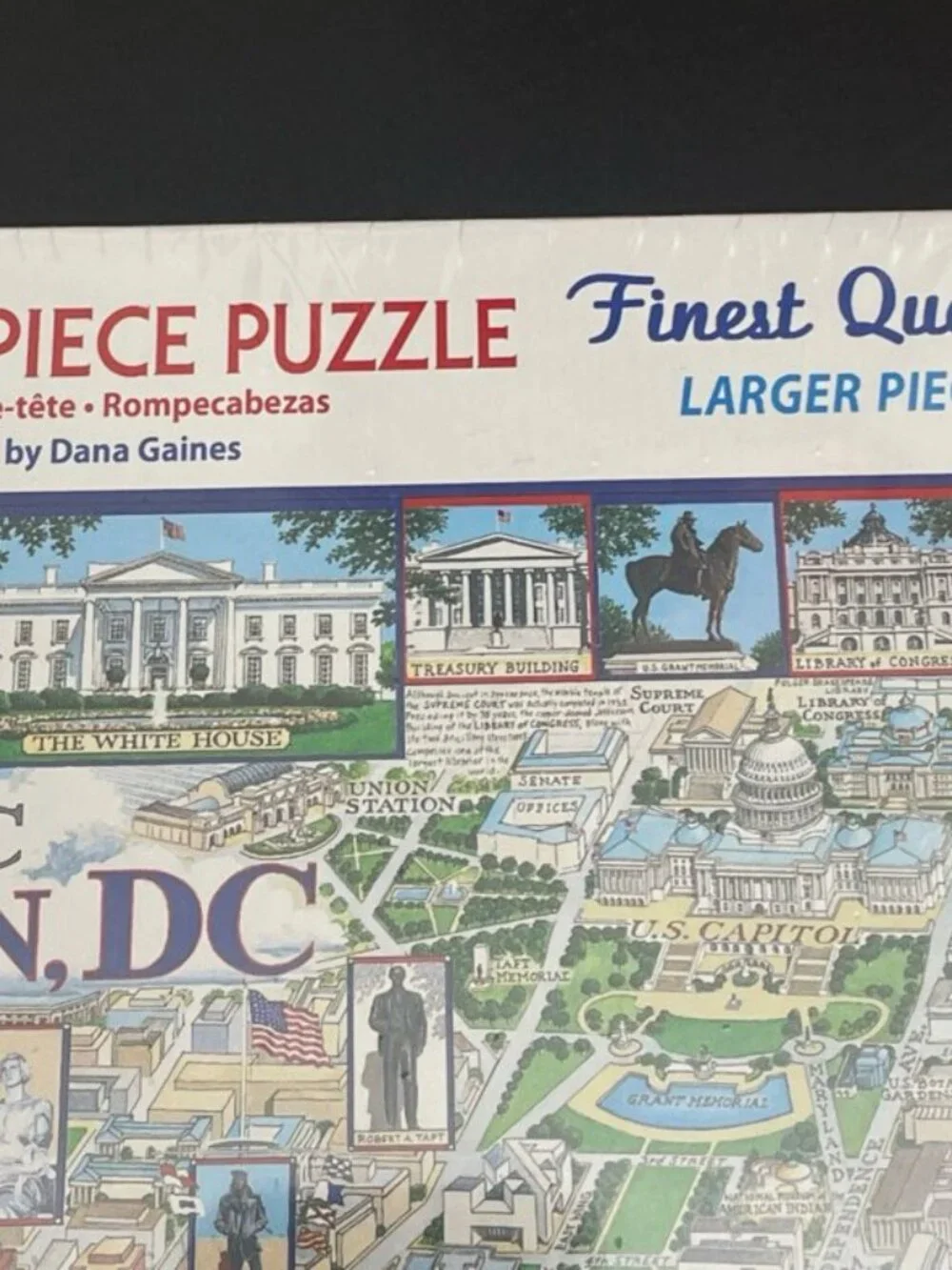 White Mountain Historic Washington‎ DC Jigsaw Puzzle 1000 Large Pieces Made USA